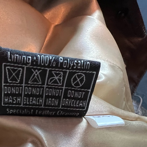 SAGUARO women’s SIZE Medium Brown Button Down Leather Jacket NWOT - Picture 8 of 9